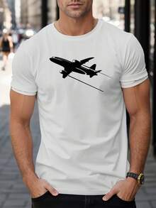 Men'S Short-Sleeve Summer-Shirt In Black - White - View 1