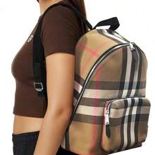Burberry Check Pattern Women's Crossbody Bag 80840571 - 棕色拼色-80845501 - 查看 2