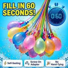 Summer Tropical Colored Water Bomb Balloons, Quick-Fill Self-Sealing Thick Latex Water Balls For Pool Beach Birthday Party Games - Bóng nước dùng một lần - Xem 7