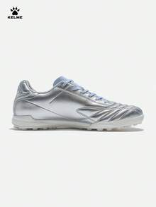 KELME Men's TF Football Shoes, Natural & Artificial Turf Professional Match & Daily Training Turf Shoes - Silver - View 2