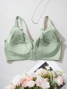 Seamless Adhesive Wireless Soft Jelly Bra, Comfortable & Fashionable For Women, Suitable For All Seasons - Mint Green - View 5