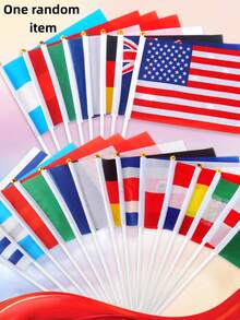 Multi-Country World Hand-Held Mini Flag Pole Flags Suitable For International Events, Sports Competitions, Carnivals, Festivals, Bars, Home Party Decorations, Cheering Props - Hand-held Flag - View 6