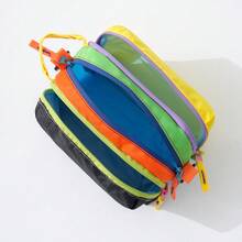 Tas Perlengkapan Mandi Multi-Layer Warna-warni, Tas Bahu Mini Wanita Kasual Warna-warni dengan Tali Bahu yang Dapat Diatur, Portabel & Kapasitas Besar, Untuk Piknik, Aktivitas Luar Ruangan, Sehari-hari, Perjalanan, Banyak Kompartemen untuk Penyimpanan yang Terorganisir dan Praktis, Unisex, Kembali ke Sekolah - MultiWarna - View 2