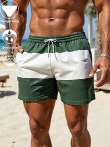 2-In-1 Men's Classic Slim Fit Quick Dry Beach & Swimming Shorts - Multicolor - View 2