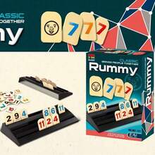 Rummy數字卡桌上遊戲教育玩具，家庭聚會互動棋盤遊戲以色列麻將，生日禮物 - 聖誕禮物 - 派對禮物 - 最佳禮物 - 生日禮物或派對贈品 - 旅行便攜式紓壓玩具 - 彩色 - 查看 3