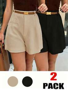 Solid Color Summer Casual Style Shorts, Versatile And Comfortable For Carrying - Multicolor - View 1