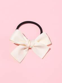 4pcs Girls White Bow Hair Ties, Cute Hair Bands, Suitable For Daily Use - White - View 5