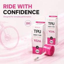 VXM 超輕量 TPU 粉紅色公路車內胎 700C 法式氣嘴 自行車配件 - 粉色 - 查看 6