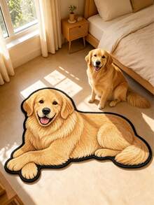 1 chiếc thảm sàn hình chó con Golden Retriever, thảm phòng khách, thảm trải sàn, thảm khu vực phòng khách, thảm khu vực nhỏ, thảm, trang trí nhà cửa, thảm phòng khách lớn, thảm tròn, trang trí nhà cửa phòng khách, trang trí phòng, thảm có thể giặt, quà tốt nghiệp - Chó săn vàng - Xem 3
