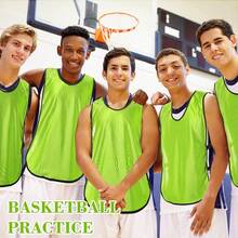 6pcs Basketball Football Training Vests Game Uniform Team Apparel Extended Sports Wear Advertising Vests With Numbers Suitable For Children And Adults/Football Bibs/Scrimmage Vests - Multicolor - View 7