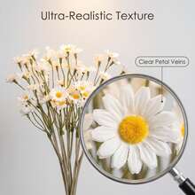 120/60pcs Breathable Artificial Flowers, Chamomile Faux Wedding Bouquet INS Style Floral Decor White Fake Flowers Wedding Artificial Bouquet Flower Arrangement Home Office Outdoor Garden Decor Home Decoration - Multicolor - View 6