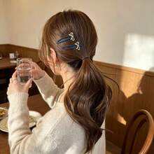 Korean Style Premium Bow Hair Clip For Women, Fashionable Hair Accessory For Organizing Loose Strands, 2026 Summer New Arrival - Multicolor - View 5