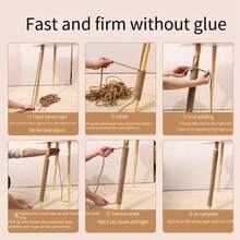 Jute Rope Twisted Heavy Duty And Thick Twine Rope For Cat Scratcher Scratching Post Tree Craft Projects Gardening Home Decoration Packing Bundling(Cat/Cat Stuff/Cat /Pet Supplies/Cat Supplies) - A - View 9