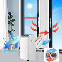 Kit Penyegel Jendela AC Portabel, Pemasangan Tanpa Bor, Pengikat Resleting, Cocok Untuk AC Portabel, Tersedia Dalam Berbagai Ukuran, Pilihan Ideal Untuk Menjaga Interior Rumah Anda Tetap Sejuk - MultiWarna - View 3