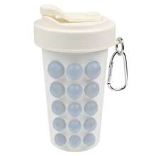 2-In-1 Ice Maker Cup 600ml Portable Silicone Ice Cube Mold Tumbler With Straw And Handle Creative Squeeze Bubble Water Bottle For Summer Cooling Outdoor Travel - Green (handle Version) - View 8