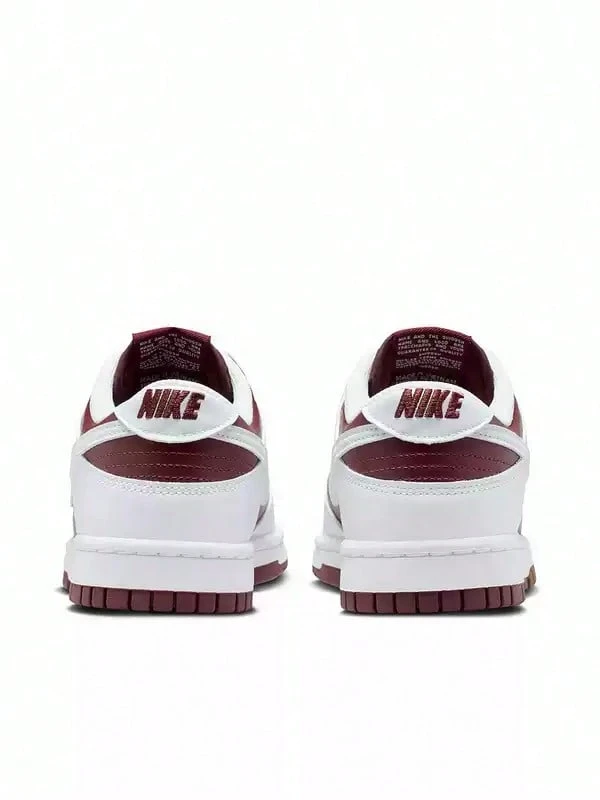 Nike Women's DUNK Retro Sneakers, Casual Shoes - Burgundy/White - View 1