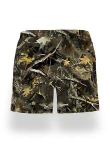 Men's Summer Surf Beach Shorts, Palm Tree Pattern, Adjustable Waist Swim Trunks - Multicolor - View 9
