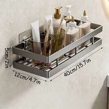 1/2pcs Bathroom Storage Rack, Shower Caddy, Bathroom Organizer, Shampoo Holder - Easy To Install And Reusable Bathroom Storage Solution! - Multicolor - View 8