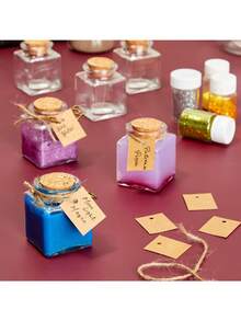 Small Glass Bottles With Cork Stoppers - Small Jars With Cork Lids, Twine And Blank Labels, Suitable For Crafts And Spices - Small Bottles - Multicolor - View 5