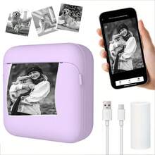 Mini Printer, Portable Thermal Inkless Printer With 1 Roll Paper, Suitable For Pictures, Notes, Photos, Course Labels, Journals, DIY, More – High-Quality Prints For Work, Life - Multicolor - View 3