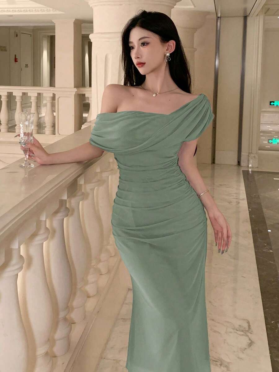 Women Midi Dresses - 綠色的 - 查看 1