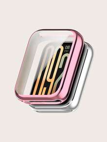 1pc Women/Men Plain Electroplated Full Coverage TPU Protective Case Compatible With Xiaomi Smart Band 10 Pro Smartwatch Anti-Scratch Shockproof Bumper Shell Cover - Smart Band 10 Pro - View 17