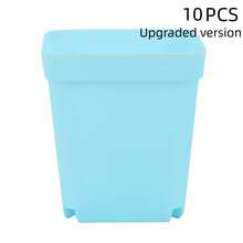 Multi-Color Small Square Planter Pots With Trays, Plastic Succulent Planters, Gardening Home Decor, Flower/Vegetable Seed Planting, Balcony Garden, Flower Seedling - Small Flower Pots - View 25