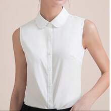 Women Lightweight Cardigans - Black Pointed Collar - View 4