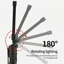 USB Rechargeable COB LED Work Light Foldable Magnetic Hook 3 Light Modes Dual Sided Portable Inspection Lamp For Car Repair Workshop Camping Emergency Popular Mechanic Tool Perfect Gift For DIYers Mechanics Outdoor Lovers - Black - View 9