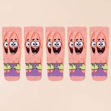 SpongeBob SquarePants 1Pair Random SquarePants Cartoon Crew Socks, For Streetwear & Casual Looks, Cute For School Uniform & Daily Wear - Multicolor - View 13