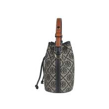 Tory Burch T Monogram Jacquard Women's Shoulder To Shoulder Crossbody Tote Bag 166415-405 - Navy Blue 166415-405 - View 4