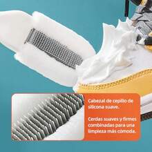 Lumbor37 Cepillo Profesional para Limpiar Calzado, Cepillo Limpiador Multifuncional con Cerdas Suaves, Ideal para Uso Doméstico y Tareas de Limpieza Versátiles - Color de la madera - Ver 5