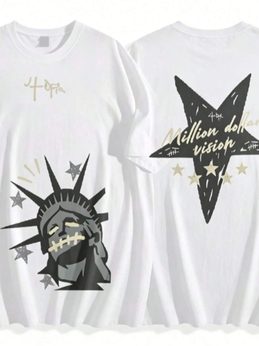 High-End Utopia T-Shirt For Men - White - View 1
