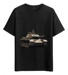 Muscle Freaks Military Tank Style Vehicle T-Shirt - Black - View 1