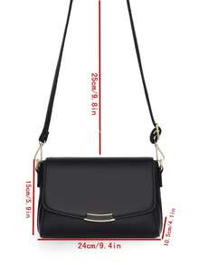 Dedoo Charming Fashion Casual Multi-Functional High-End Texture Crossbody Small Square Bag - Black - View 2