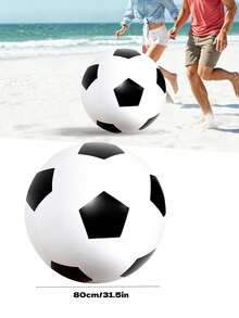 1pc Giant Inflatable Beach Ball, PVC Black And White Soccer Ball, Extra Large Inflatable Toy Suitable For Pool, Summer Beach, Pool Activities, Party, Large Game Ball - A - View 11