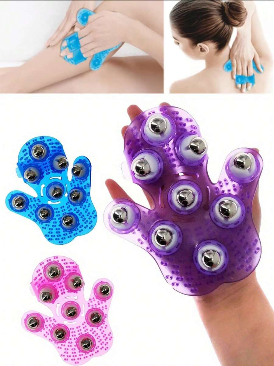 1pc Multifunctional Roller Massage Glove With Built-In Massage Ball, Suitable For Neck, Back, Shoulders, Buttocks, Face And Other Areas, Relieving Muscle Tension And Pressure, Full Body Deep Massage Tool, Women's Gift, Men's Gift