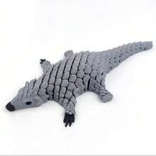 Juguete Antiestrés de Pangolín Impreso en 3D Flexible, Modelo de Animal Articulado de Cuerpo Completo para Decoración de Escritorio, Regalo Animal Único - Blanco - Ver 7