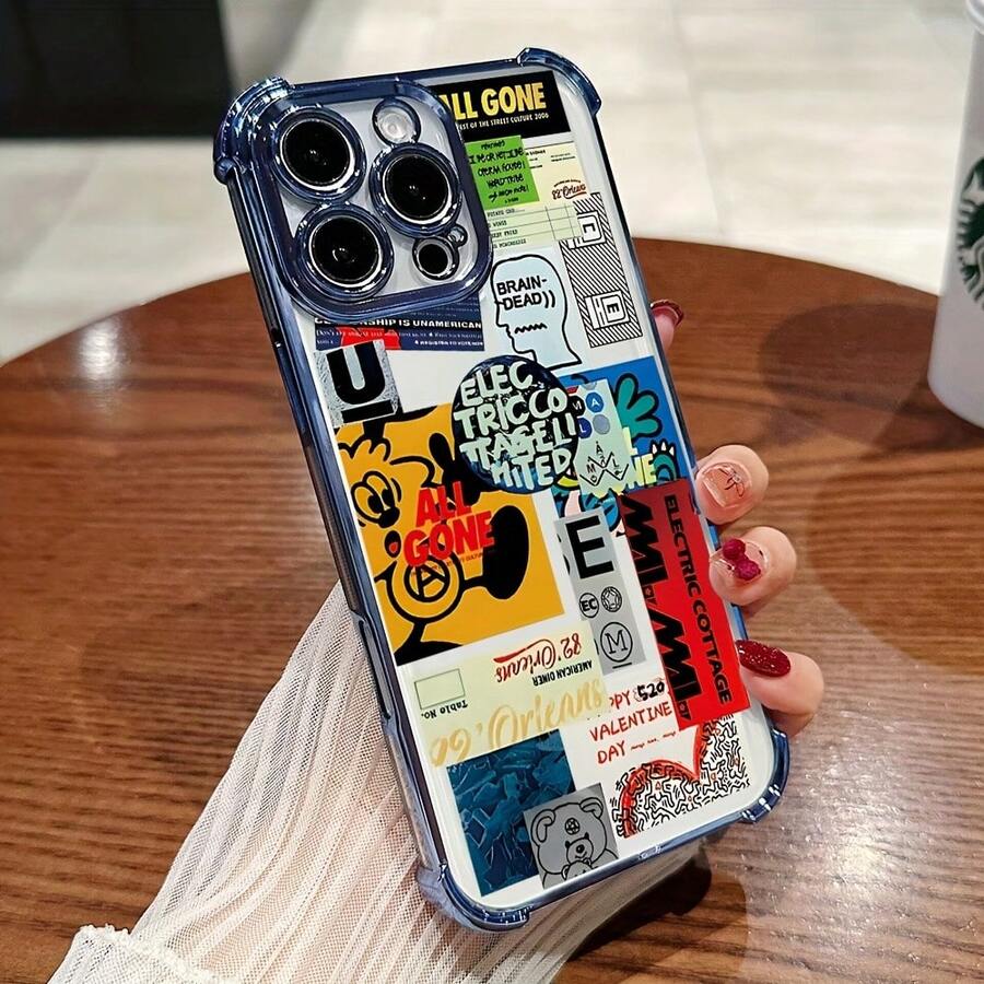 Funda para Teléfono - Elegante funda diseñada para varios modelos de , incluyendo los más recientes, con una parte trasera transparente y suave que ofrece protección contra caídas. - Color mixto 1 - Ver 1