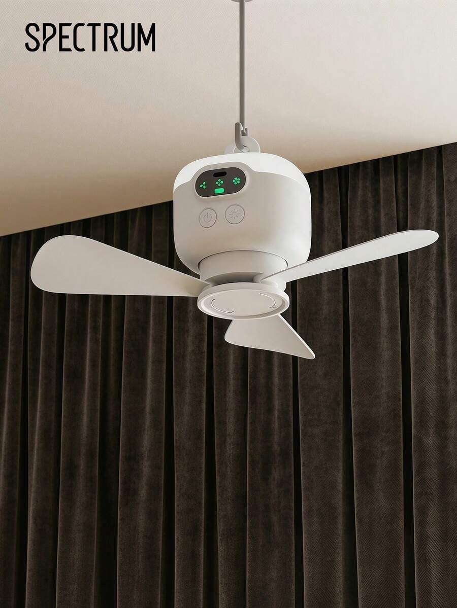 Kipas Angin Gantung Portabel, Kipas Mini Isi Ulang USB dengan Remote Control, 3 Kecepatan & Pengatur Waktu, Kipas Pribadi Rendah Suara untuk Berkemah, Tempat Tidur, Tenda, Asrama - satu ukuran cocok untuk semua - View 1