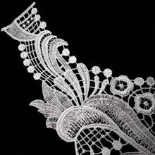 1Pc/2/3Pcs Elegant Water-Soluble Embroidery Lace Collar - Featuring Floral And Lace Patterns, Available In Black/White/Apricot, Suitable For Shirts And Jackets, Ideal For Sewing Projects - Multicolor - View 6