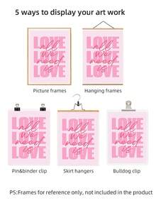 1 pieza Póster de pared sin marco para regalo del Día de San Valentín para ella y él, impresión de arte de amor, decoración romántica para apartamento, sala de estar, dormitorio, dormitorio universitario, decoración de habitación, impresiones para pared, regalo de San Valentín - Fuente - Ver 8