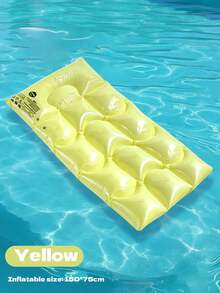 1.6m Striped Inflatable Floating Bed, Pool Float With Air Holes, Portable Water Lounge Chair For Adults, Suitable For Summer Pool, Beach And Lake - Multicolor - View 10
