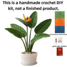 1Set Animal Crochet Kit, Crochet Kit For Beginners, Beginner Crochet Kit For Adults With Step-By-Step Text Tutorials, Bird-Of-Paradise Flower DIY Crafts For Adults, Contemporary Home Decorative Ornaments, Cute Birthday Easter Day And Spring Gifts - Bird Of Paradise Flower - View 8