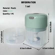 1个电动蒜蓉器，厨房研磨器，迷你切碎器，搅拌机，3.38/8.45/3.38+8.45盎司，无线电动蒜蓉压榨器，简约设计，便携式厨房蒜蓉器，USB充电式蒜蓉器，食品加工机，家居必备，厨房小工具，露营，旅行必备，圣诞节，万圣节，节日必备，家居用品，家用物品，易于收纳整理，厨房配件，家居必需品 - R-new - 查看 18