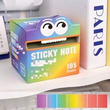 105 Sheets Creative Transparent Self-Adhesive Sticky Notes, Expandable Design With Strong Adhesion. Multi-Use For Marking, Note Expansion, Error Correction And Memo Recording, Tearable Pages, Ideal For School, Office And Desktop Organization. - A - View 8
