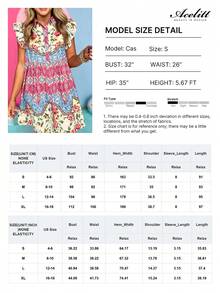 Acelitt Bohemian Style Floral Print Ruffle Sleeve Open Front Shirt Dress, Summer Vacation Elegant - Multicolor - View 2