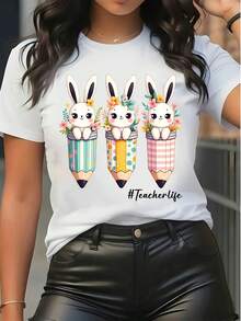 Women T-Shirts - White - View 6