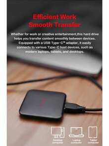 SANDISK E11 Portable Solid State Drive 1TB 2TB USB 3.0 Type-C External SSD Max 400Mb/S Mini Hard Drive For Phone Tablet PC - View 5