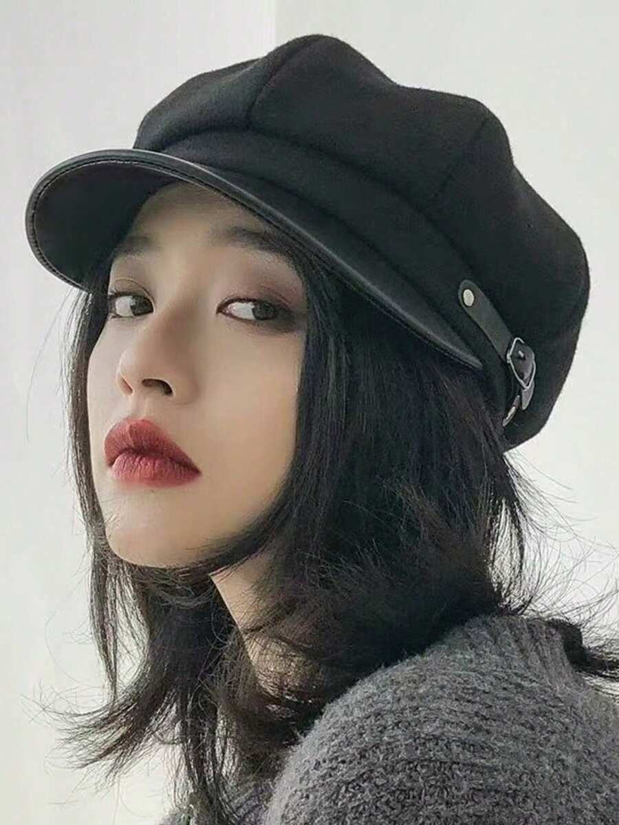 1件女款扣飾裝飾貝克男孩帽女帽 - 彩色 - 查看 1